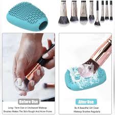 makeup brush protector and cleaning pad