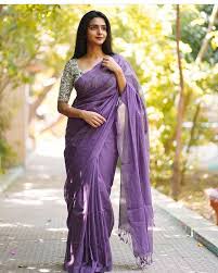 simple saree look for party for office