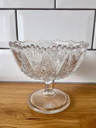 Vintage Cut Glass Bon Bon Dish Glass
