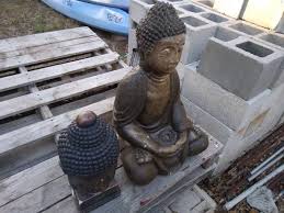 Two Concrete Buddha Statues Farm