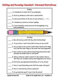 Writing Narrative Endings K  Reader I developed this rubric for the and grades when writing personal narratives   The focus writing skills are sensory details and transitions 