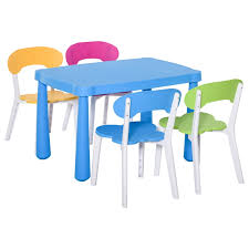 Homcom Kids Plastic Table And Chair Set