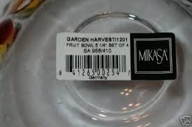 mikasa garden harvest fruit bowl set