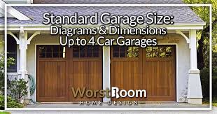 standard garage size diagrams