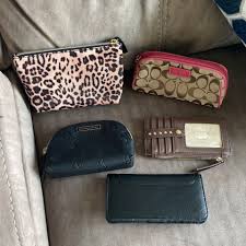 coach makeup bag plus more wallets for