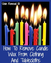 how to remove candle wax from clothing