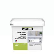 Take a fresh look at your lifestyle. Peinture Cuisine Meuble Et Credence Cuisine Luxens Blanc Satine 0 75 L Leroy Merlin