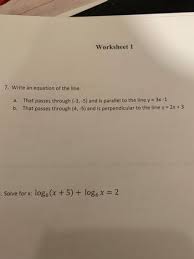 Worksheet 1 7 Write An Equation Of The