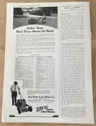ideal power lawn mowers print ad 1922