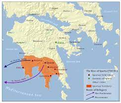 История спарты (период архаики и классики). The Rise Of Sparta Sparta Map Greece Map Sparta