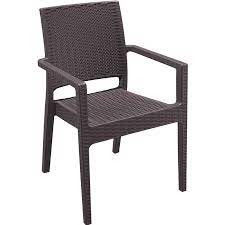 fleur rattan outdoor stacking arm chair