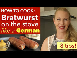 how to cook bratwurst on stove german