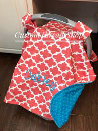 Monogrammed Carseat Canopy Personalized