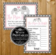 Create your own custom baby shower invitation in minutes. Price Is Right Baby Shower Game Pink Elephant Girl Theme Wittyprintables