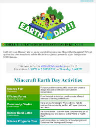 Veteran's day is an important observance in the united states, set aside for honoring and remembering men and women who have served in the armed forces. Connected Camps Celebrate Earth Day With Kid Club In Minecraft Milled