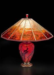 Art Glass Lamp 12 Panel Mica Shade