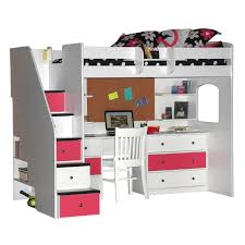loft bed with desk and stairs foter