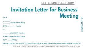 invitation letter for business meeting