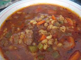Comforting Ground Beef And Barley Soup Recipe Dishmaps gambar png