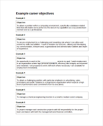 Best Career Objective Examples For Resume Susan Ireland Resumes