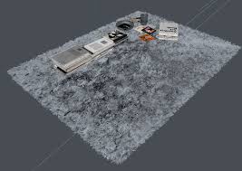 fur carpet and books c4d vray 3d model