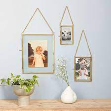 Glass And Metal Hanging Photo Frame