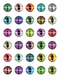 8mm Dragon Or Cat Eyes Dream Fantasy Collage Sheet For