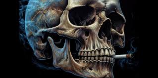 skull horror background ilration