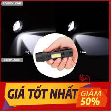 Đèn pin siêu sáng mini bin sạc điện usb bóng led xpe cob có zoom chống nước  cầm tay chuyên dụng - Đèn pin Nhãn hàng OEM