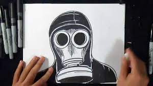 cómo dibujar una mascara de gas you