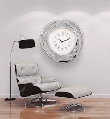 Mirror And Diamante Wall Clock
