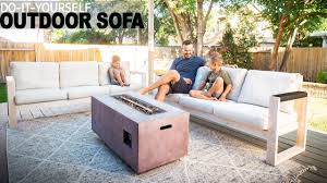 This is so much innovative concept of making diy sofa at the patio. Diy Outdoor Sofa Youtube