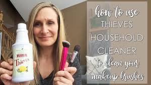 clean your makeup brushes with thieves