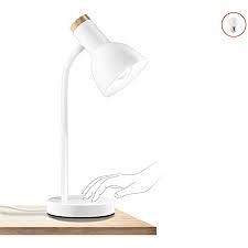 Brown shade is included note: Amazon Com Lepower Metal Desk Lamp Adjustable Goose Neck Table Lamp Eye Caring Study Desk Lamps For Bedroom Study Room And Office White Home Improvement