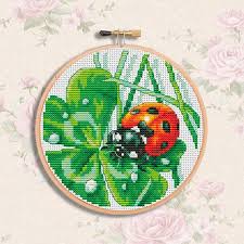 Ladybug Cross Stitch Pattern Digital
