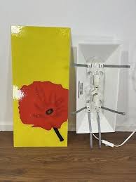 Vintage Ikea Gyllen Sconce Red Flower