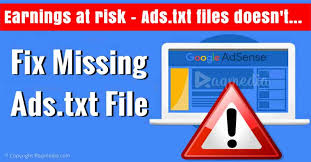 how to fix adsense missing ads txt file