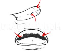 draw mouths step by step drawing