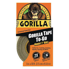 gorilla 1 in x 10 yd black tape to go
