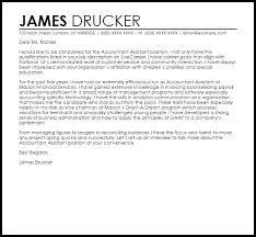 Accountant Assistant Cover Letter Sample Cover Letter Templates