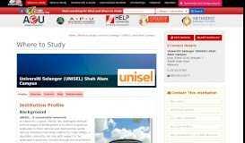 The university of selangor (unisel) is a private university in selangor, malaysia, wholly owned and managed by the selangor state government independently — without funding from the malaysian federal government (and is it operates two campuses: Student Portal Unisel Page
