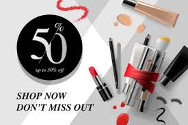 makeup ads banner vector images