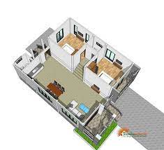 modern half floor house design