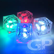 Led Light Up Ice Cubes Assorted Color Mix Glowproducts Com