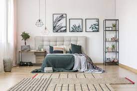bedroom with plants or a botanical theme