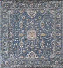 blue ziegler square indian area rug 9x9