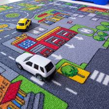 city cars toy rug play village mat