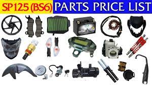 sp125 2024 spare parts list