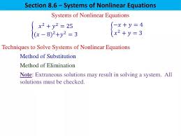 Systems Of Nar Equations