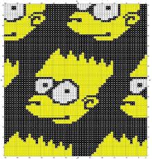 Repeating Bart Simpson Knitting Chart Nerdknits Knit